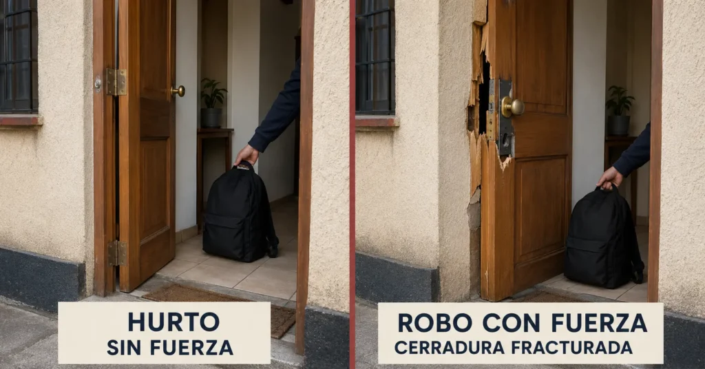 Diferencia entre robo y hurto en Chile