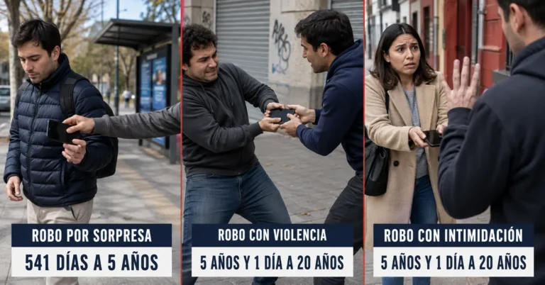 Robo con violencia o intimidación: qué pena arriesga