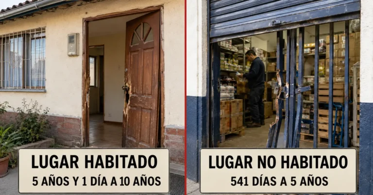 Robo en lugar habitado vs. no habitado: penas y diferencias